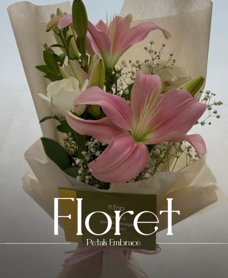 Petal's Embrace — Pink lilies, holding you close